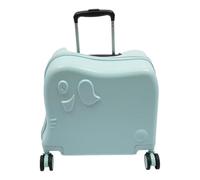 Kids Carry On Wheeled Luggage Cute Portable Travel Suitcase Little Carry On | Multipurpose Lightweight Hard Case Side Handle Smooth Wheels for Children Travel Suitcase, Child Carry-On Suit Mint Green