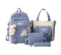 Kids Carrying Bag Set - Kids Suitcase and Backpack Set, Lightweight Design, Cute Travel Bag with Durable Wheels, Perfect Travel Gift, Great for School and Travel, azul, Consulte la descripción