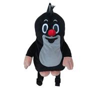 Kids Cartoon Backpack Toddler Children School Bag Cute Cartoon Stuffed Animal Preschool Rucksack, Licensed Original Design The Little Mole Krtek Krtecek, Gift for Children Boys Girls, Black
