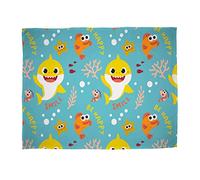 Kids Cartoon Characters Fleece Blacket Throw, Easy Care Super Soft & Cosy Lightweight Animal Printed Design Blankets Perfect For Any Bedroom 100x150cm, (Baby Shark)