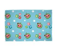 Kids Cartoon Characters Fleece Blacket Throw, Easy Care Super Soft & Cosy Lightweight Animal Printed Design Blankets Perfect For Any Bedroom 100x150cm, (Coco Melon)