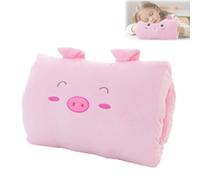 Kids Cartoon Hand Pillow Hand Warmer, Winter Nap Weak Cartoon Hugging Cushion, Kids Plush Hugging Cushion, Travel Essentials, for Nap Weak (Pig)