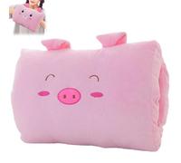 Kids Cartoon Hand Warmer Pillow, Warmer Nap Arm Pillow, Non-Electrical Arm Support for Napping, Weak Winter Hugging Cushion Arm Warmers, Electrical Travel Essentials (Pig)
