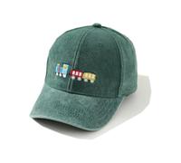 Kids Cartoon Little Train Print Sun Hat Cap Sun Protection Baseball Cap for School Boys Girls Age 3-7 Years Old Green