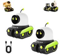 Kids Cartoon Projector Lamp, 21 Slides 360° Rotation Silent Kids Night Light, Unique Stylish Projector Lamp with Cartoon Images, Rechargeable and Atmospheric, Suitable for Bedroom Decoration (2Pcs)