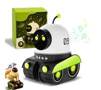 Kids Cartoon Projector Lamp, Night Light for Kid, Cartoon Robot Car Projection Lamp, Rechargeable Robot Night Light with Music, with 12 Slides & 360° Rotation Silent, Bluetooth Speaker (#1)