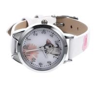 Kids Cartoon Watch Waterproof Watch: White Electric with Cat Design Digital Wrist Birthday Present for Toddler Girls School Students