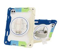 Kids Case Compatible with Huawei MatePad Pro 12.2" (2024),Multi-Angle Elastic Bracket+360° Adjustable Swivel Hand Strap Three-in-one Shatter-Resistant Shell, zy (Rainbow Blue)