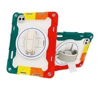 Kids Case Compatible with Huawei MatePad Pro 12.2" (2024),Multi-Angle Elastic Bracket+360° Adjustable Swivel Hand Strap Three-in-one Shatter-Resistant Shell, zy (Rainbow RED)