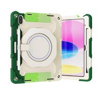 Kids Case Compatible with iPad 11th Gen A16 11 Inch 2025,360° Rotatable Handle Stand Case Three-in-one Shatter-Resistant Shell,Drop-Proof,Shoulder Strap ZY (RAINBOW GREEN)