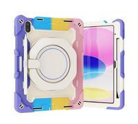 Kids Case Compatible with iPad 11th Gen A16 11 Inch 2025,360° Rotatable Handle Stand Case Three-in-one Shatter-Resistant Shell,Drop-Proof,Shoulder Strap ZY (RAINBOW PINK)