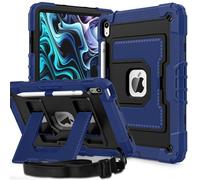 Kids Case Compatible with iPad A16 11th Generation 11Inch 2025, iPad 10th Generation 10.9Inch 2022,Full Body Shockproof Case with Pencil Holder,Adjustable Big Stand,Handle Strap