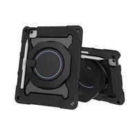 Kids Case Compatible with iPad Air 11inch (M3 2025 7th/Air 11inch M2 2024 6th) Tablet Cover,Heavy Duty Shockproof TPU Case Kickstand Rugged Protective Case with Shoulder Strap ZY (BLACK)