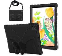 Kids Case Compatible with iPad Pro 12.9 inch 2022/2021/2020/2018 6th/5th/4th/3rd Generation, Lightweight Shockproof Case EVA Foam Cover with Shoulder Strap & Stand Cover for Boys Girls(Black)