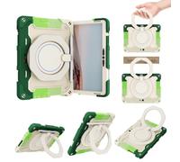 Kids Case Compatible with Microsoft Surface Go 1/2/3(10inch),360° Rotatable Handle Stand Case Three-in-one Shatter-Resistant Shell, Drop-Proof,Shoulder Strap ZY (RAINBOW GREEN)
