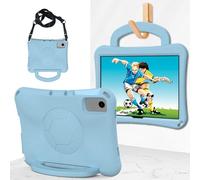Kids Case Compatible with Samsung Galaxy Tab A11+/A11 Plus 11" 2025 SM-X230 Light Weight EVA Full Protect Shockproof Handle Stand Cover Case with Shoulder Strap,Light Blue