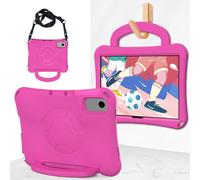 Kids Case Compatible with Samsung Galaxy Tab A11+/A11 Plus 11" 2025 SM-X230 Light Weight EVA Full Protect Shockproof Handle Stand Cover Case with Shoulder Strap,Rose Red