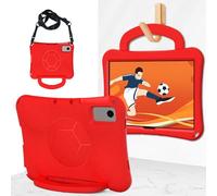 Kids Case Compatible with Samsung Galaxy Tab A11+/A11 Plus 11" 2025 SM-X230 Light Weight EVA Full Protect Shockproof Handle Stand Cover Case with Shoulder Strap,Red