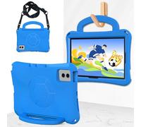 Kids Case Compatible with Samsung Galaxy Tab S10 FE 10.9" SM-X520 2025 Light Weight EVA Full Protect Shockproof Handle Stand Cover Case with Shoulder Strap,Blue