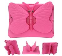 Kids Case for Apple iPad 6th 5th Gen 2018/2017 / iPad Air 1 2 9.7", Cute Butterfly Rotating Stand Durable Shockproof Kids Friendly Case Cover for Apple iPad 9.7" 2017/2018, Rose