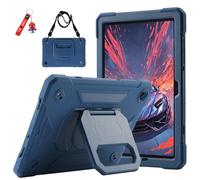 Kids Case for Galaxy Tab A11+ Plus/A9 Plus 11 inch with Rotating Grip Magic Stand,Keychain/Shoulder Strap,Upgraded Military Cover for Samsung Galaxy A11+/A9+ Case (Navy Blue)