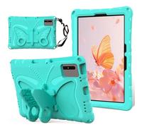 Kids Case for Huawei Matepad SE 11 inch 2024, Butterfly Design EVA Lightweight Friendly Shockproof Cute Protective Cover, with Stand + Shoulder Strap,Light Blue