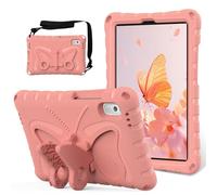 Kids Case for Huawei MatePad T8 8.0" (2020), Butterfly Design EVA Lightweight Friendly Shockproof Cute Protective Cover, with Stand + Shoulder Strap,Pink