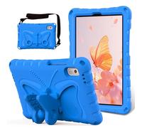 Kids Case for Huawei MediaPad T10 9.7"/T10S 10.1", Butterfly Design EVA Lightweight Friendly Shockproof Cute Protective Cover, with Stand + Shoulder Strap,Blue