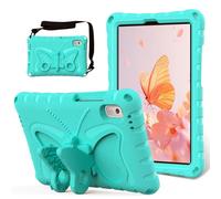 Kids Case for Huawei MediaPad T10 9.7"/T10S 10.1", Butterfly Design EVA Lightweight Friendly Shockproof Cute Protective Cover, with Stand + Shoulder Strap,Mint Green