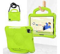 Kids Case for iPad 11th A16 2025/10th 10.9", Light Weight EVA Full Protect Shockproof Handle Stand Cover Case with Shoulder Strap,Green