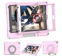 Kids Case for iPad 5th/6th Generation 9.7-inch 2017/2018 Release, Lainergie iPad Air 2 Case with Screen Protector, iPad Pro 9.7 Protective Cover Lightweight Shockproof with Handle Stand, Light Pink