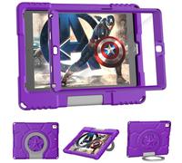 Kids Case for iPad 5th/6th Generation 9.7-inch 2017/2018 Release, Lainergie iPad Air 2 Case with Screen Protector, iPad Pro 9.7 Protective Cover Case Lightweight Shockproof with Handle Stand, Purple
