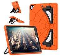 Kids Case for iPad (9.7-Inch, 2018/2017 Model, 6th/5th Generation), Pad Air 2 Skin, Pad Pro 9.7 Shell Kickstand Cover for Boys Girls Shockproof Hybrid Cover for iPad 9.7 Inch Orange