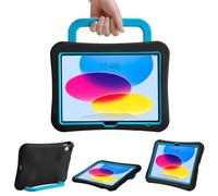 Kids Case for iPad (A16) 11th/10th Gen 10.9'' 2025/2022, Light Weight Heavy Duty/Shockproof/Drop Proof with Handle,Child Friendly case for iPad 11/10th (Black Blue)