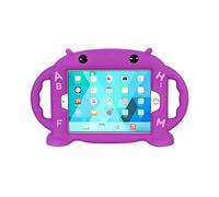 Kids Case for iPad mini 5/4/3/2/1 Shockproof Silicone Protective Cover Handle Stand Case Fit Apple New iPad mini 5th Generation 7.9" 2019 [CHINFAI Cartoon Robot Series] (Purple)