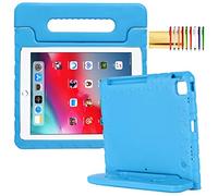 Kids Case for iPad Pro 12.9" 2020-2022 (4th/5th/6th Generation), Techcircle [Support Pencil Charging] Handle Stand Lightweight EVA Foam Bumper Rugged Child Proof Protective Cover, Blue
