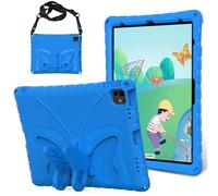 Kids Case for iPad Pro 12.9 inch 2022/2021/2020/2018 6th/5th/4th/3rd Generation, Lightweight Shockproof Case EVA Foam Cover with Shoulder Strap & Stand Case for Boys Girls(Blue)