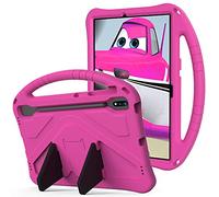 Kids Case for Samsung Galaxy Tab S10 Ultra 2024/ S9 Ultra 2023/S8 Ultra 2022 14.6 Inch Kids-friendly Cover with S-Pen Holder Handle Stand Lightweight Shockproof Cover Deep Pink