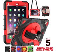 TECHGEAR SUPE Case fits Apple iPad 9.7" 6th / 5th Generation (2018/2017) & iPad Air 2 9.7" & iPad Pro 9.7" Tough Rugged HEAVY DUTY Fun Case for Kids Boys Girls with Stand, Hand & Shoulder Strap Case