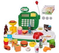 Kids Cash Register Toy with Scanner & Sounds ,Pretend Play Supermarket Set with Play Money, Credit Card & Calculator | Educational Role-Play Gift for Ages 3+