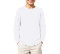 Kids Casual T Shirts Long Sleeve Crewneck Winter/Fall Boys Basic Tees Tops for Daily 13-14 Year White