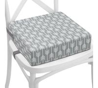Kids Chair Booster Elevated Seating Cushion - 33x33x8 cm - OAM Filling Removable and Washable Cover Rose Pink Comfortable Support At Dining Table Arrows on a Grey Background