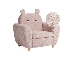 Kids Chair MARIBO Boucle Pastel Pink