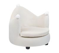Kids Armchair Crown VEGA Velvet Light Beige
