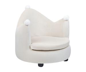 Kids Chair VEGA Velvet Light Beige