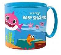 Kids Character Cute Mini Mug 265ML Drinking Re-Usable Plastic Cup Microwave Safe (Baby Shark)