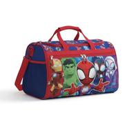 Kids Character Duffel Bag 16.5" - Travel & Gym Bag with Zip Pocket, Mesh Side Pockets and Adjustable Strap, Spidey & Friends, 21,59 x 41,91 x 26,67 cm, Licensed travel bag for kids