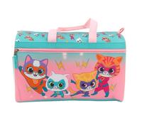 Kids Character Duffle Bag 16.5" - Travel & Sports Bag with Zipper Pocket, Mesh Side Pockets & Adjustable Strap, Superkitties, 16.5" x 10.5" x 8.5", Licensed Character Kids Duffle Bag