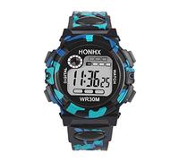 Kids Child Boy Girl Multifunction Sports Electronic Watch Watches Little Boy Wallet Ages 3-5 (Black, One Size)
