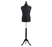 Kids Child Tailors Dummy Age 10/12 Dressmakers Fashion Mannequin Students Black With Black Tripod Stand